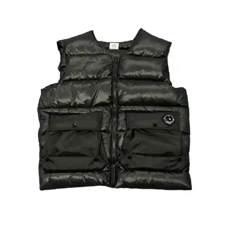 Black Down Vest S