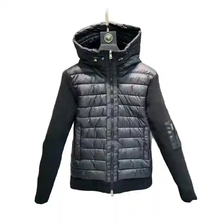 Knitted Patchwork Down Jacket