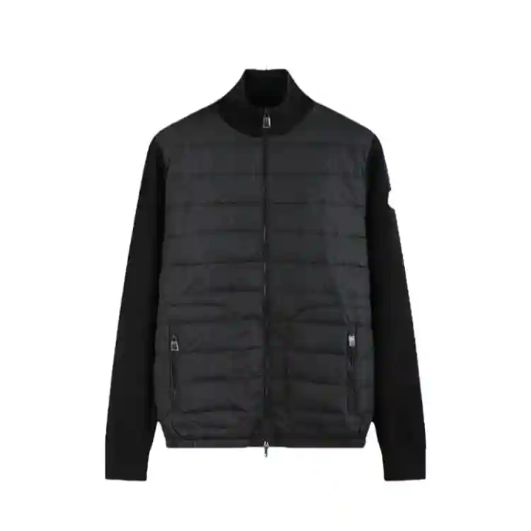 Knitted Patchwork Down Jacket