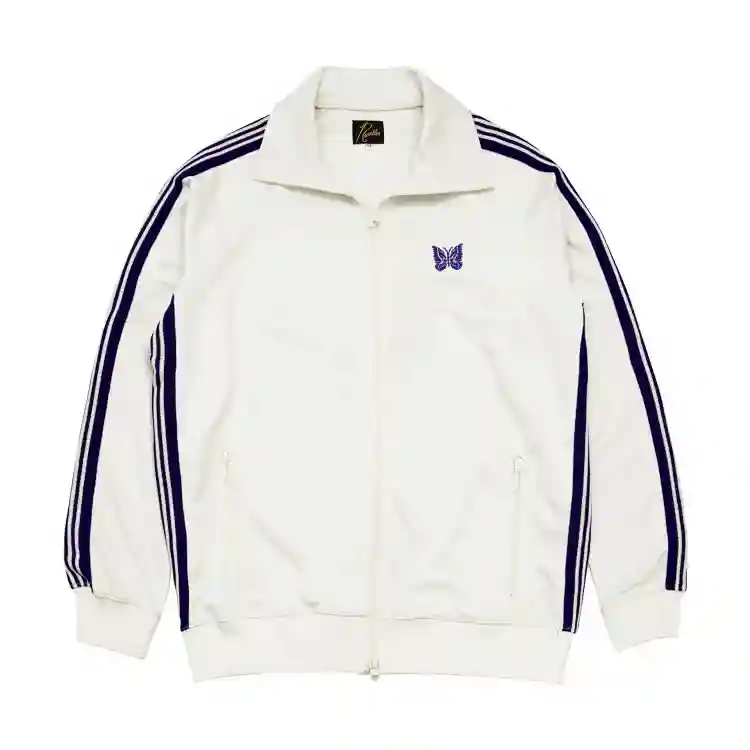 Embroidered Butterfly Zipper Coat