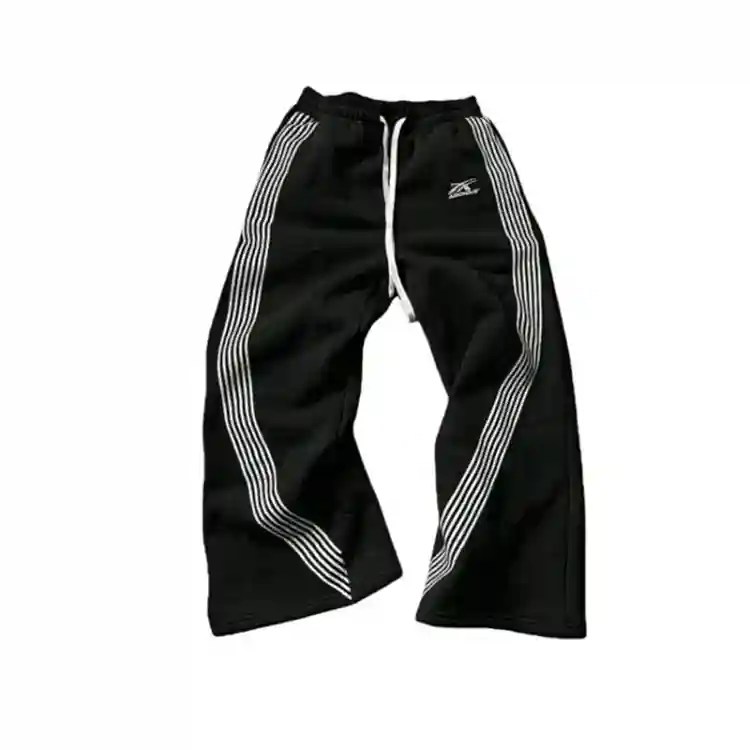 Black Trousers With Stripes