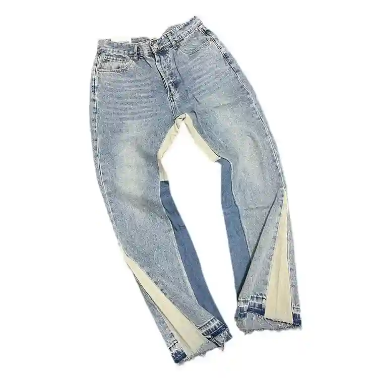 Distressed Patchwork Jeans