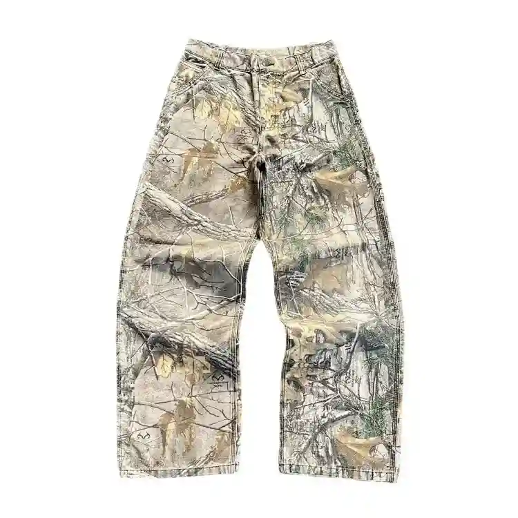 Camouflage Loose Straight Leg Pants